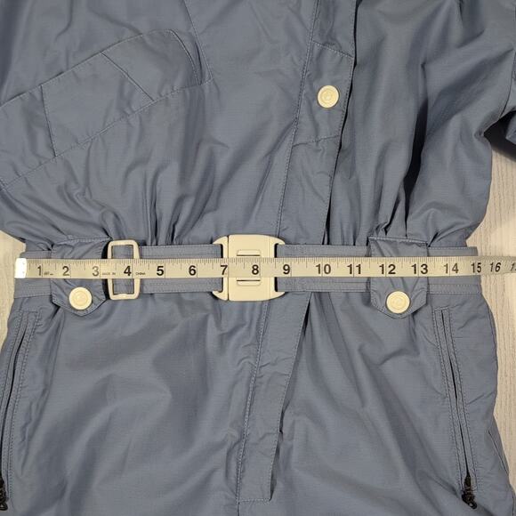 Vintage Bogner Ski Suit Womens 12 Blue One Piece Snowsuit Belted Puffer Retro - Picture 10 of 16